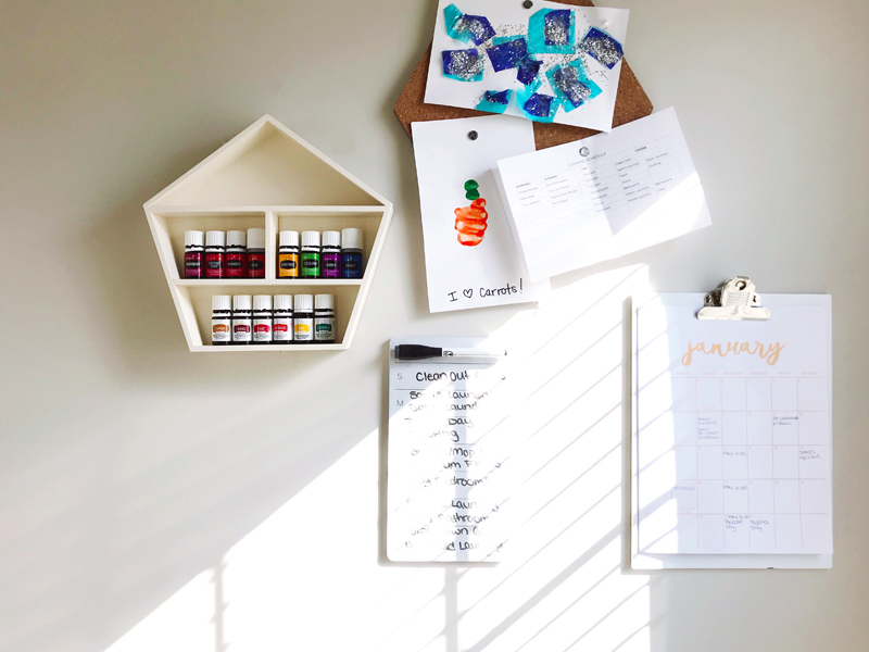 Make this $5 DIY oil shelf in just one day for your growing essential oils collection!