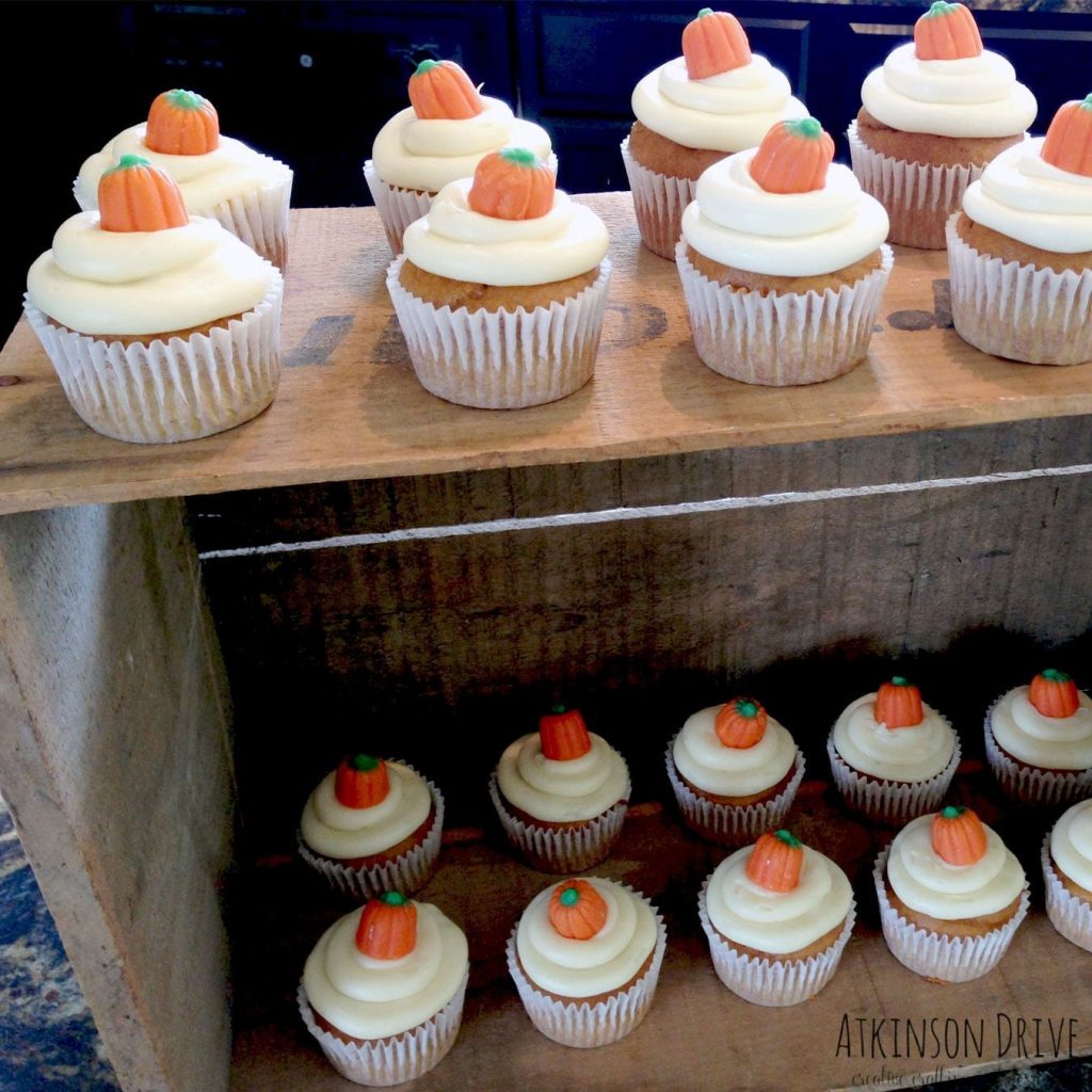 These gluten free Pumpkin Cupcakes are not only delicious, but moist and airy. Topped with cream cheese frosting, and mallow pumpkins, these cupcakes are a must try for everyone!