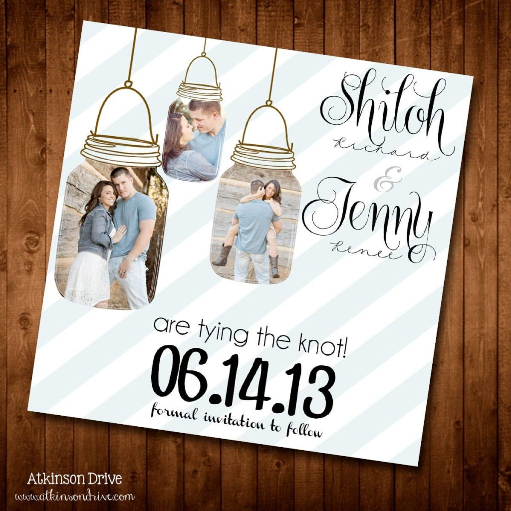 Mason Jar Save the Dates