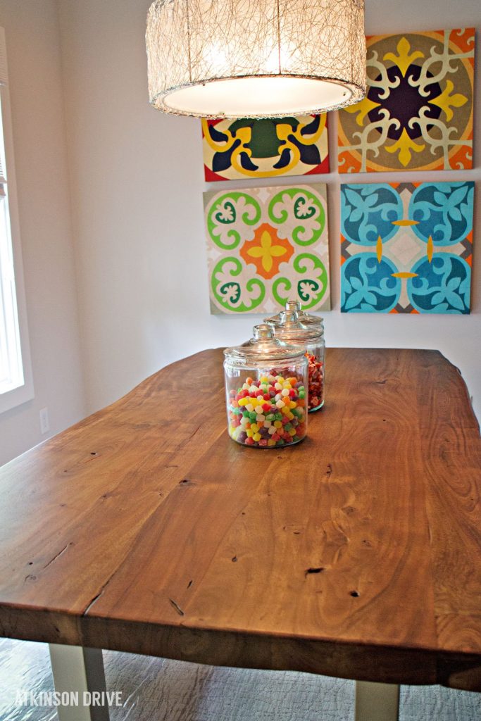 Home-a-Rama 2014: Raw edge table in a homework play space | Atkinson Drive