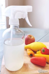 This homemade produce wash is not only safe for your family, but it has natural properties to get rid of bacteria and bugs!